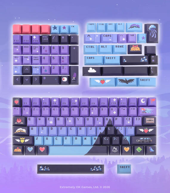Celeste Keycap Set available at Fangamer.com